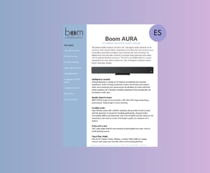 Boom AURA Datasheet Spanish