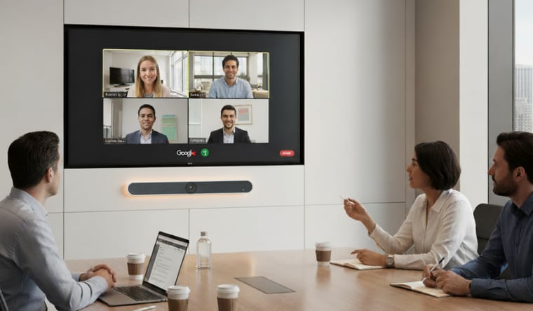 Boom BYOM video bar kit with Boom HALO and ZYGO shine in this small conference room 