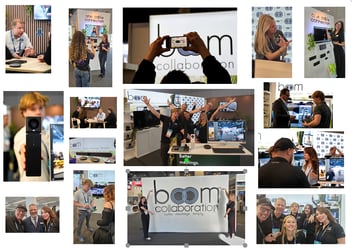 Boom Collaboration team and booth at ISE 2026 in Barcelona showcasing video conferencing and BYOM solutions