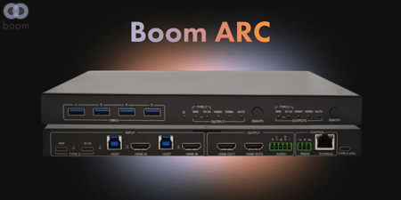 Boom Collaboration launches the Boom ARC, a dual-host bridge designed to revolutionize hybrid video conferencing with automatic host switching, USB-C power, and HDMI flexibility.