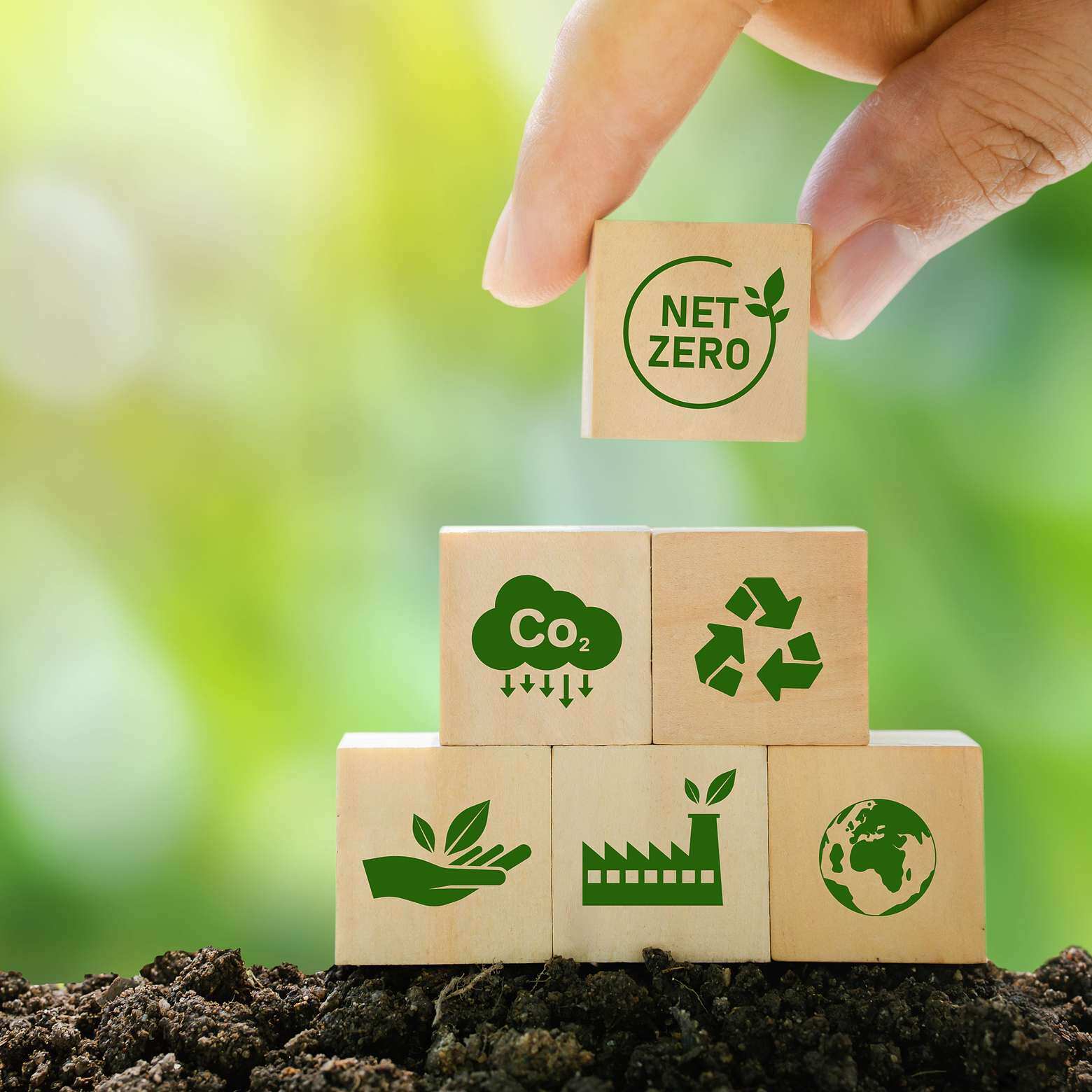  Boom Collaboration - Video Conferencing for a Net Zero Future. Reduce Emissions, Fight Climate Change. Green Globe with Eco-Friendly Icons.