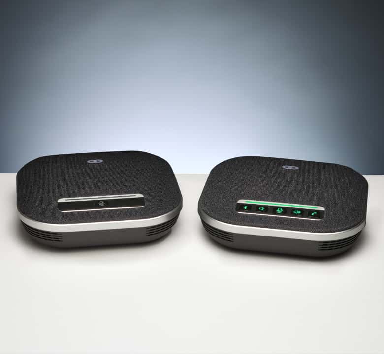 Image showcasing Boom MIDI and Boom GEMINI, compact and powerful solutions for boardrooms, meeting rooms, and conference spaces. MIDI and GEMINI provide advanced features to enhance productivity and efficiency, making every meeting a success. 