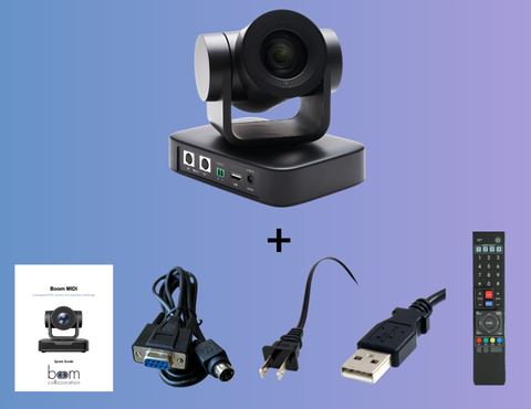 Boom MIDI Camera: Full HD PTZ Conference Room Camera for Clear Video Conferencing